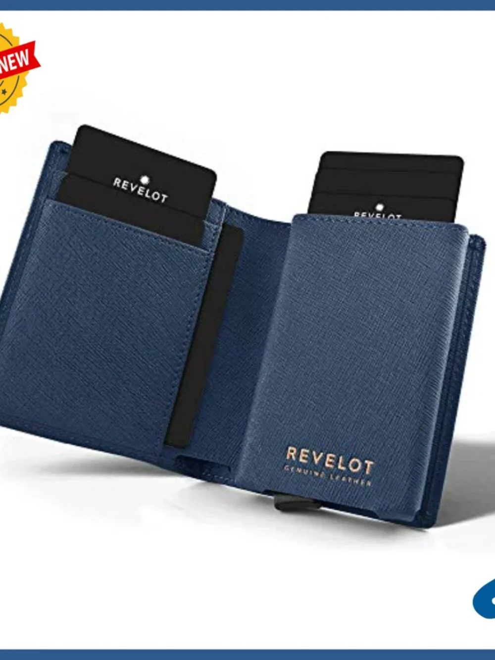 Genuine Leather Bifold Wallet with RFID Blocking, 18 Card Slots